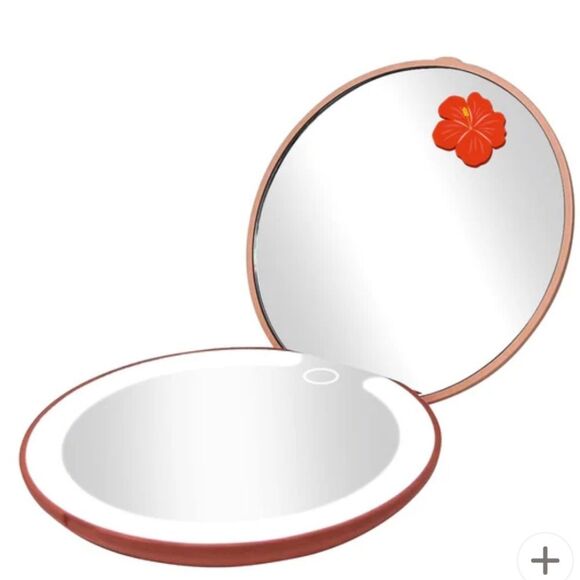 Impressions X Disney Stitch LED Rechargeable Compact Mirror- Coral - Picture 3 of 8